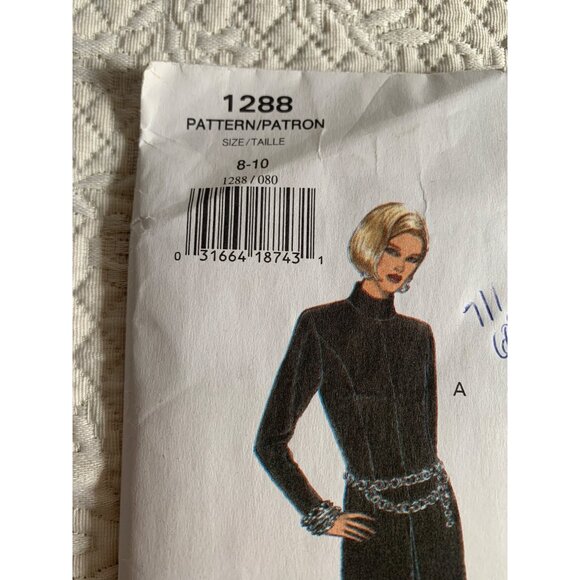 Vogue Misses Dress Tunic Skirt Sewing Pattern 1288 Sz 8 - 10 - Uncut - Picture 5 of 9